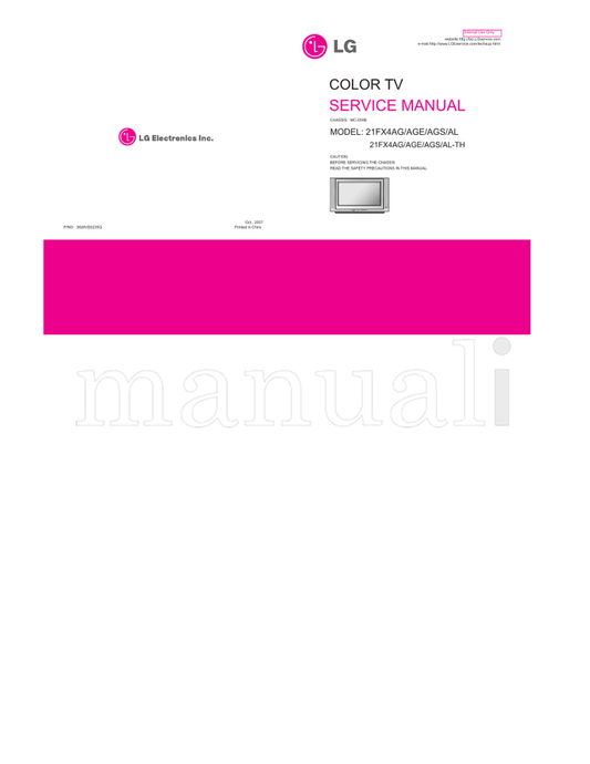LG 3828VD0235Q MC-059B 21FX4AG (31 pages) TV Service Manual