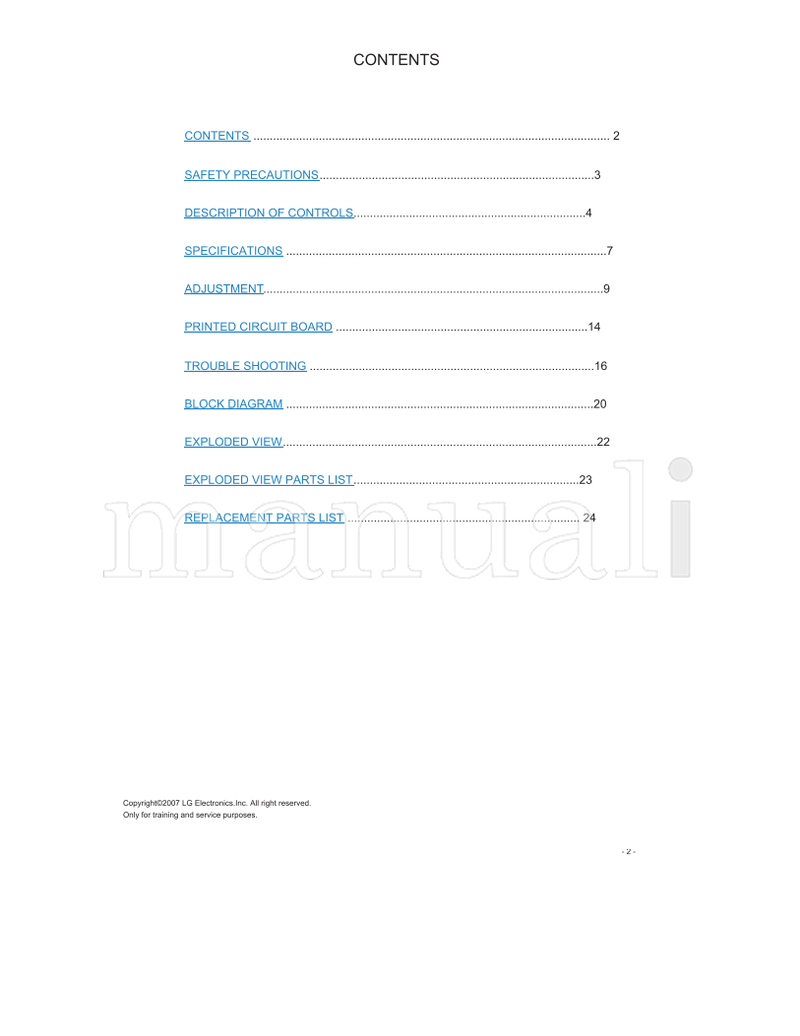 LG 3828VD0235Q MC-059B 21FX4AG (31 pages) TV Service Manual