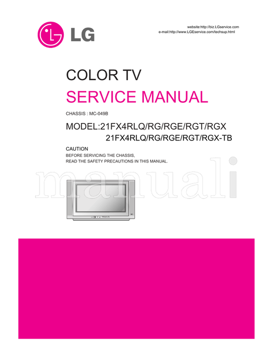 LG MC-049B 21FX4RLQ (29 pages) TV Service Manual