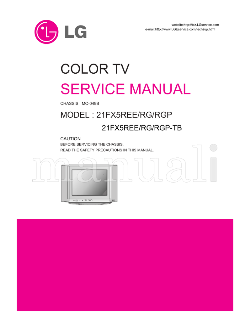 LG MC-049B 21FX5REE (29 pages) TV Service Manual