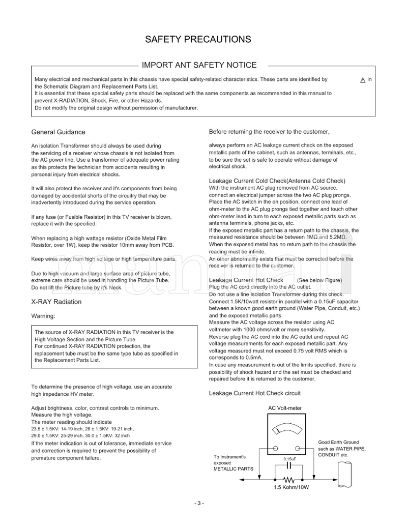 LG MC-049B 21FX5REE (29 pages) TV Service Manual