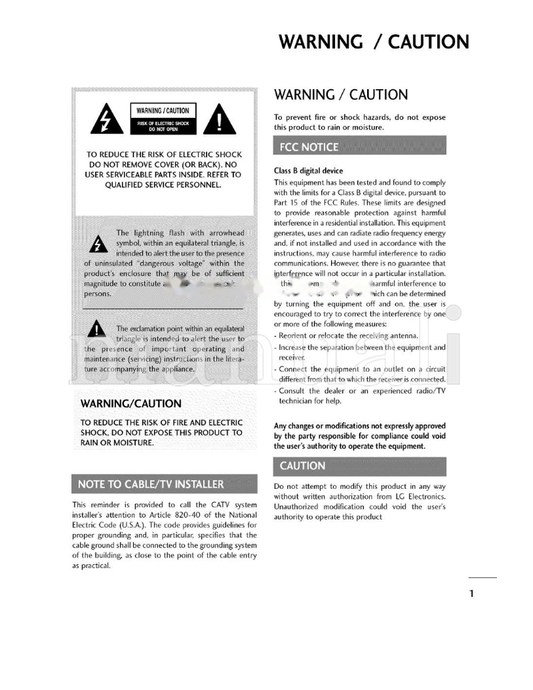 LG 820-40 (87 pages) TV Operating Manual