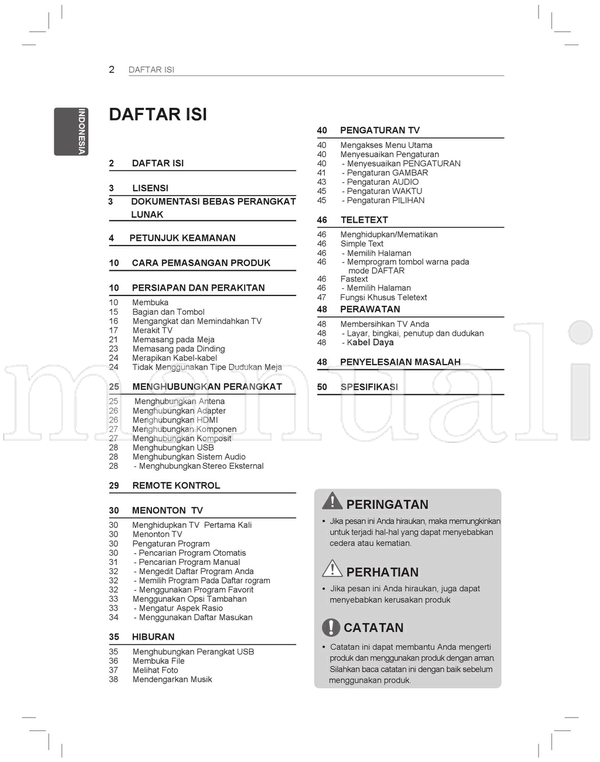 LG 22CS41** 32LS310* 19LS33** 26CS41** 42LS310* 22LS33** (112 pages) TV Operating Manual