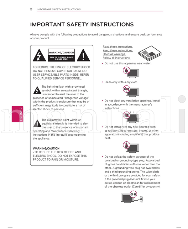 LG 22CS410 26CS410 32CS410 MFL67559702 (44 pages) TV Operating Manual