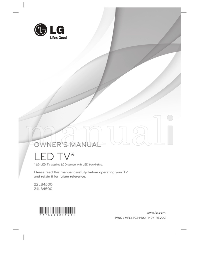 LG 22LB4500 24LB4500 *MFL68024402* MFL68024402 (25 pages) TV Operating Manual