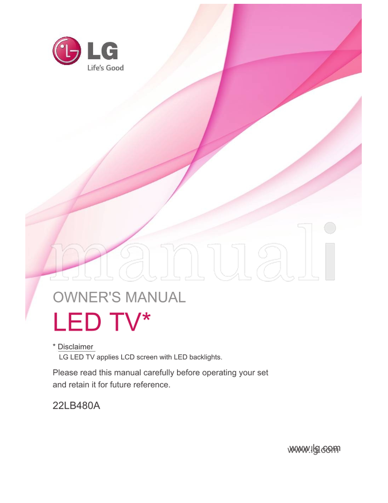 LG 22LB480A (44 pages) TV Operating Manual