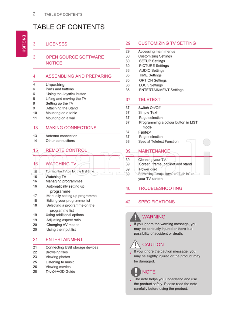 LG 22LB480A (44 pages) TV Operating Manual