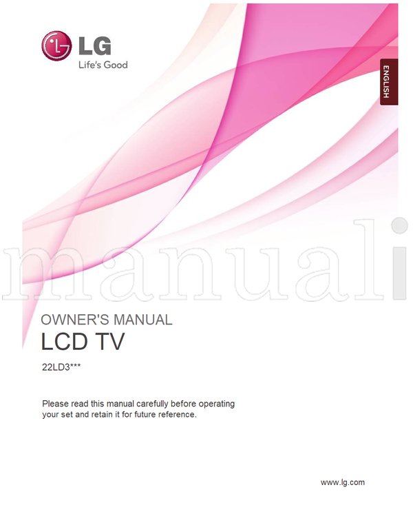 LG 22LD3*** (97 pages) TV Operating Manual