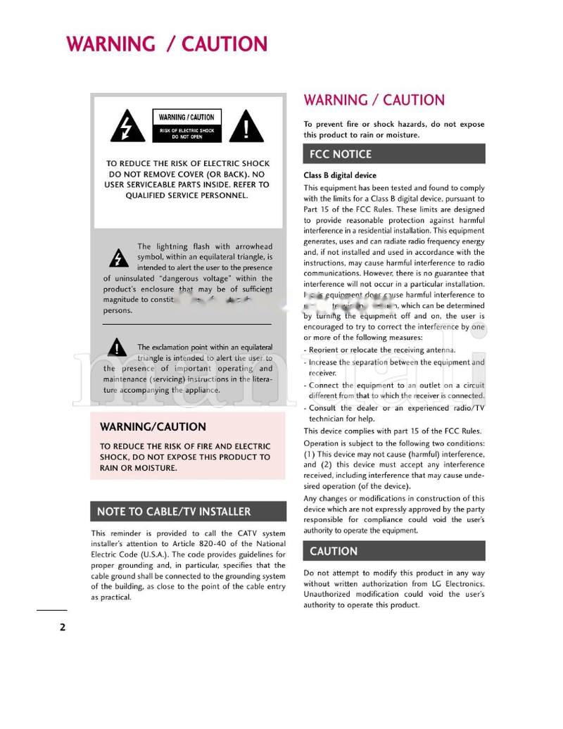 LG 22LD350C (142 pages) TV Operating Manual