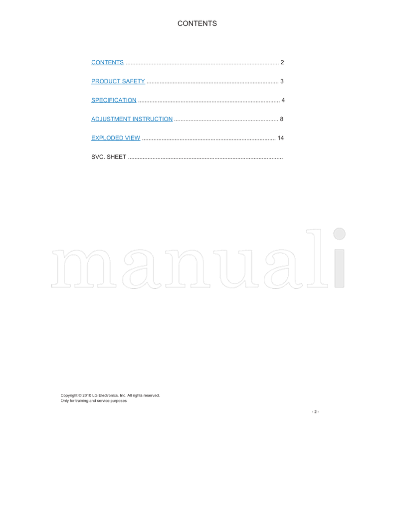 LG LC01A 22LE5300 22LE5300-CA (36 pages) TV Service Manual
