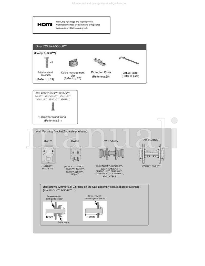 LG 22LH2 Series (140 pages) TV Operating Manual
