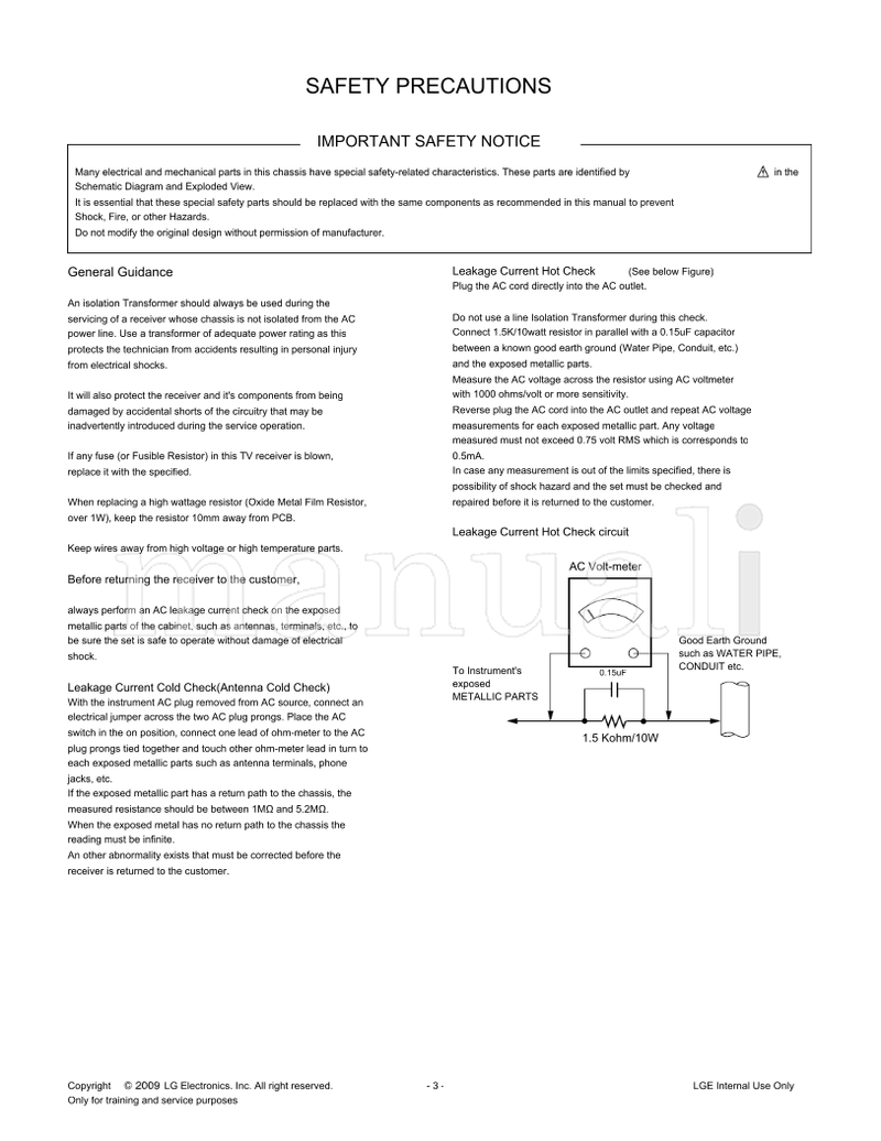 LG LA92A 22LH200C 22LH200C-UA (31 pages) TV Service Manual