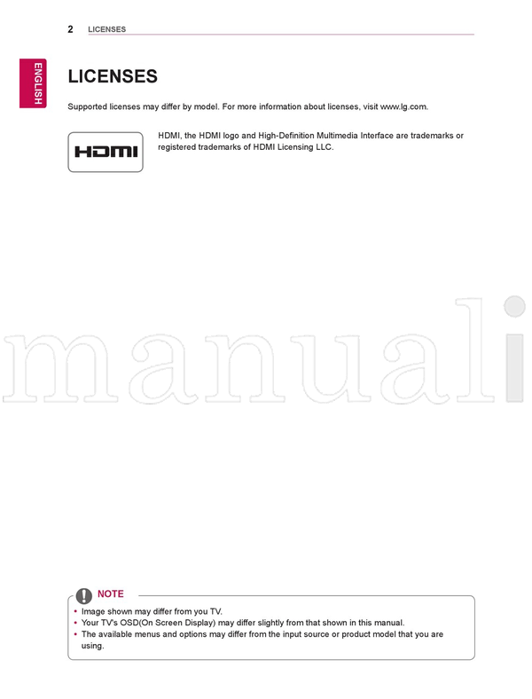 LG MFL66100461 (32 pages) TV Operating Manual