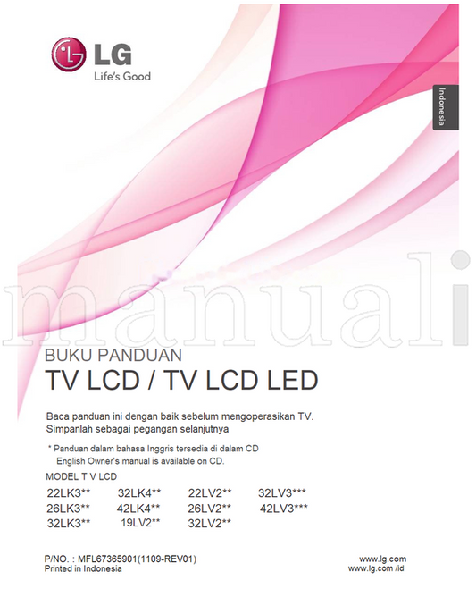 LG 22LK3** 32LK4** 26LK3** 42LK4** 32LK3** 19LV2** 22LV2** (220 pages) TV Operating Manual
