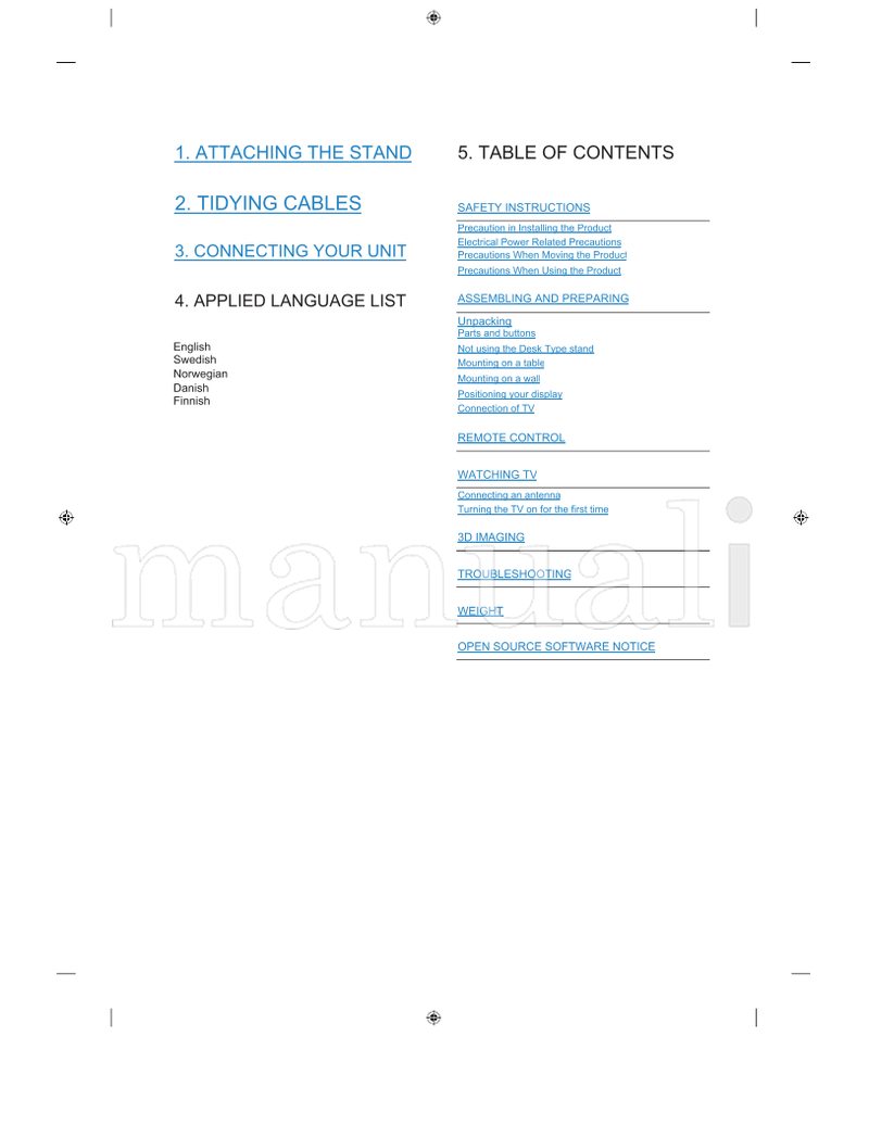 LG 22LK33 Series (128 pages) TV Operating Manual