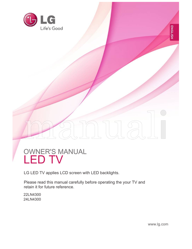 LG 22LN4300 24LN4300 (46 pages) TV Operating Manual