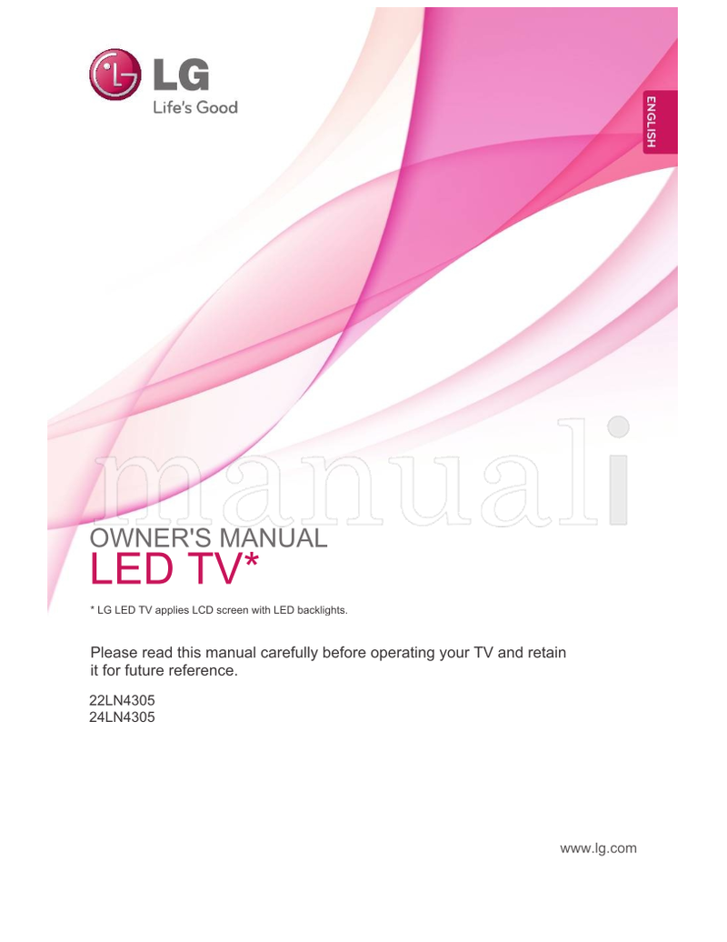 LG 22LN4305 24LN4305 (46 pages) TV Operating Manual