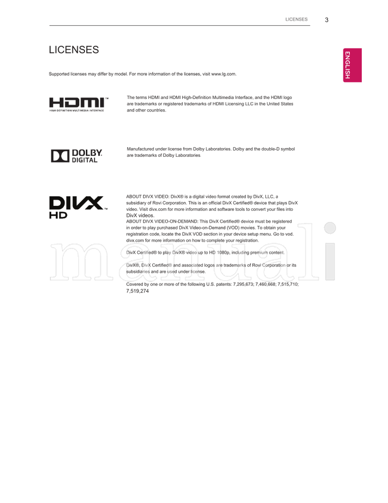 LG 22LN4305 24LN4305 (46 pages) TV Operating Manual