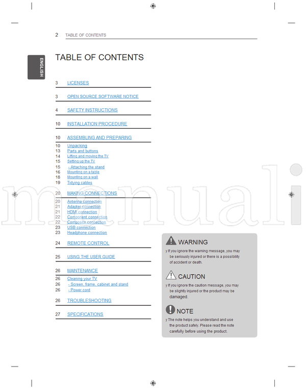 LG LS35** LS37** MFL67360804 (68 pages) TV Operating Manual