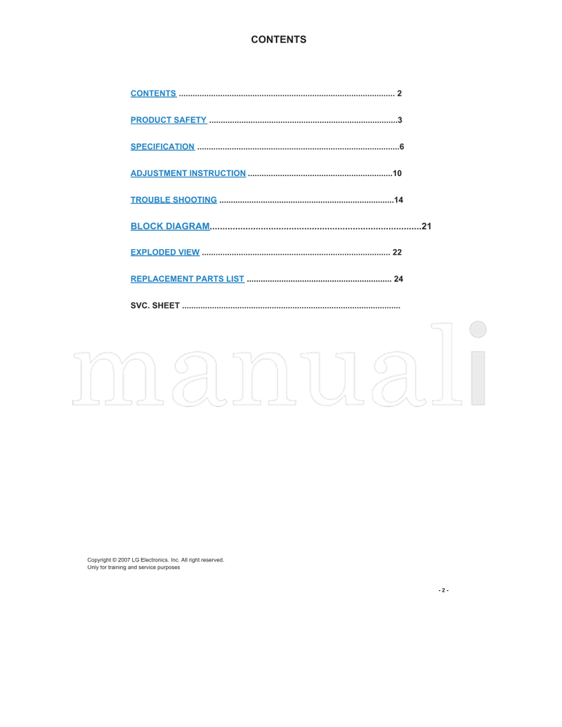 LG LD73B 22LS4D 22LS4D-ZB (27 pages) TV Service Manual