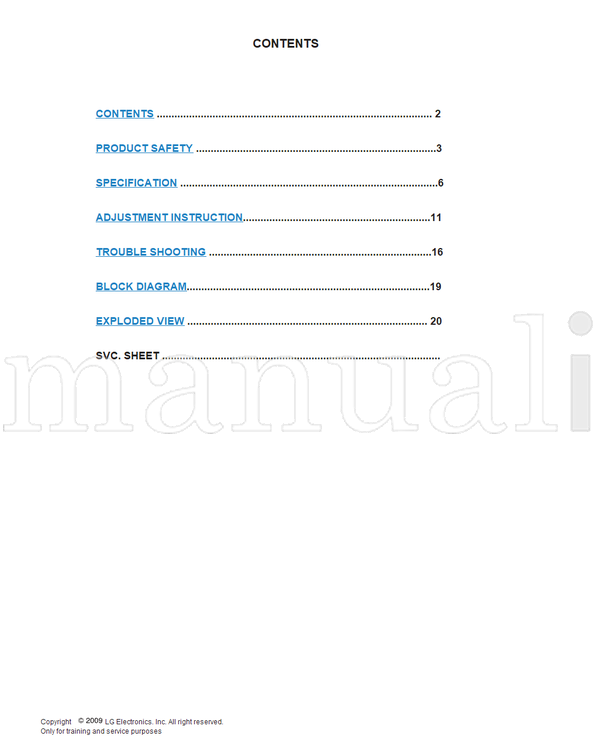 LG LP91A 22LU50R MFL60021542 22LU50R-MB (30 pages) TV Service Manual