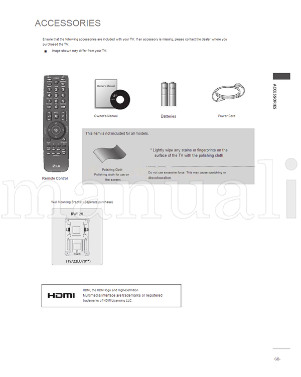 LG 19LU7000 22LU7000 19LU70 22LU70 (116 pages) TV Operating Manual