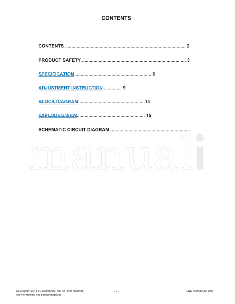 LG 22LV2510 (61 pages) TV Service Manual