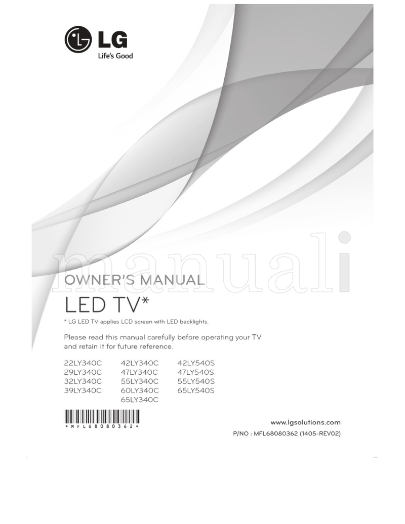 LG 22LY340C 42LY340C 29LY340C 47LY340C 32LY340C 55LY340C (40 pages) TV Operating Manual