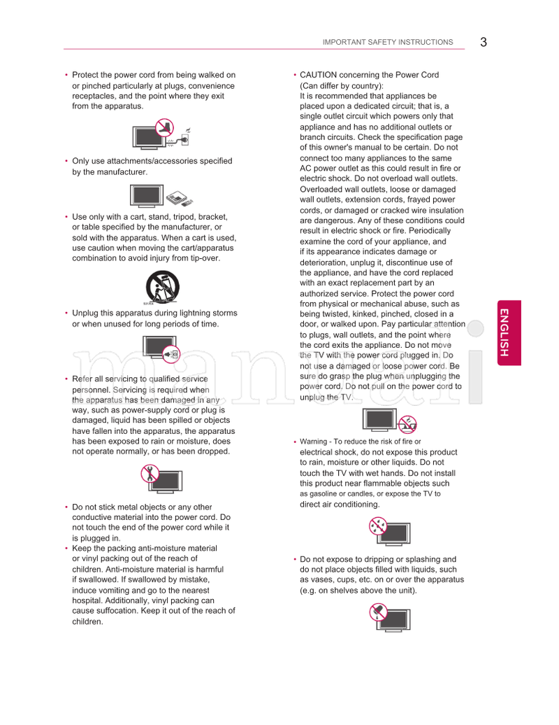 LG 22LY340C 42LY340C 29LY340C 47LY340C 32LY340C 55LY340C (40 pages) TV Operating Manual