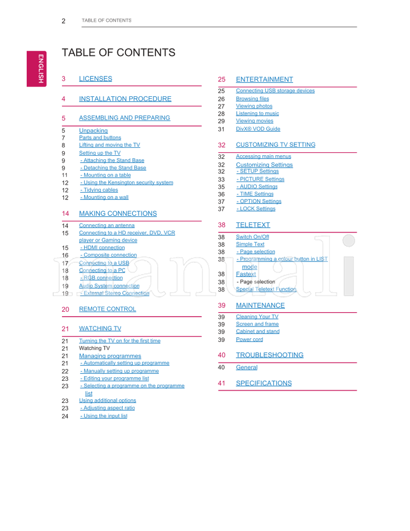 LG 22MA33A 24MN33A 26MA33A 29MN33A (48 pages) TV Operating Manual