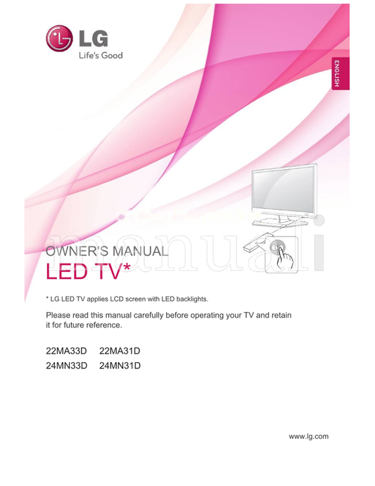LG 22MA33D 22MA31D 24MN33D 24MN31D (42 pages) TV Operating Manual