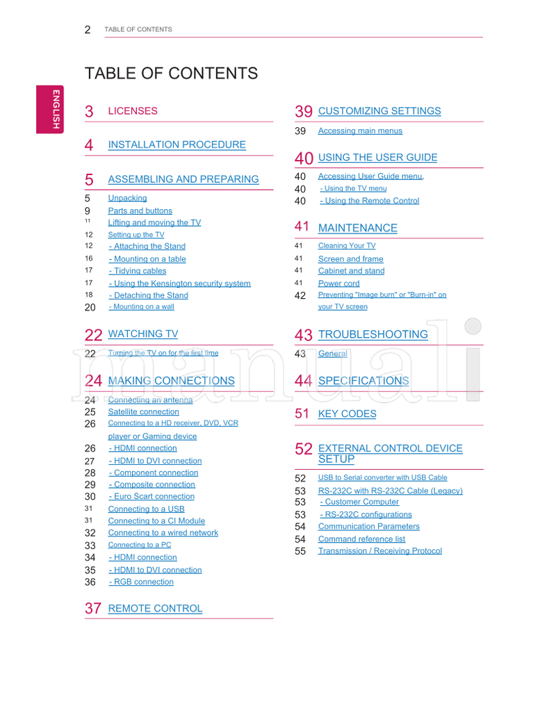 LG 22MA33D 22MA33V 24MN33D 24MN33V 26MA33D 26MA33V 29MN33D (62 pages) TV Operating Manual