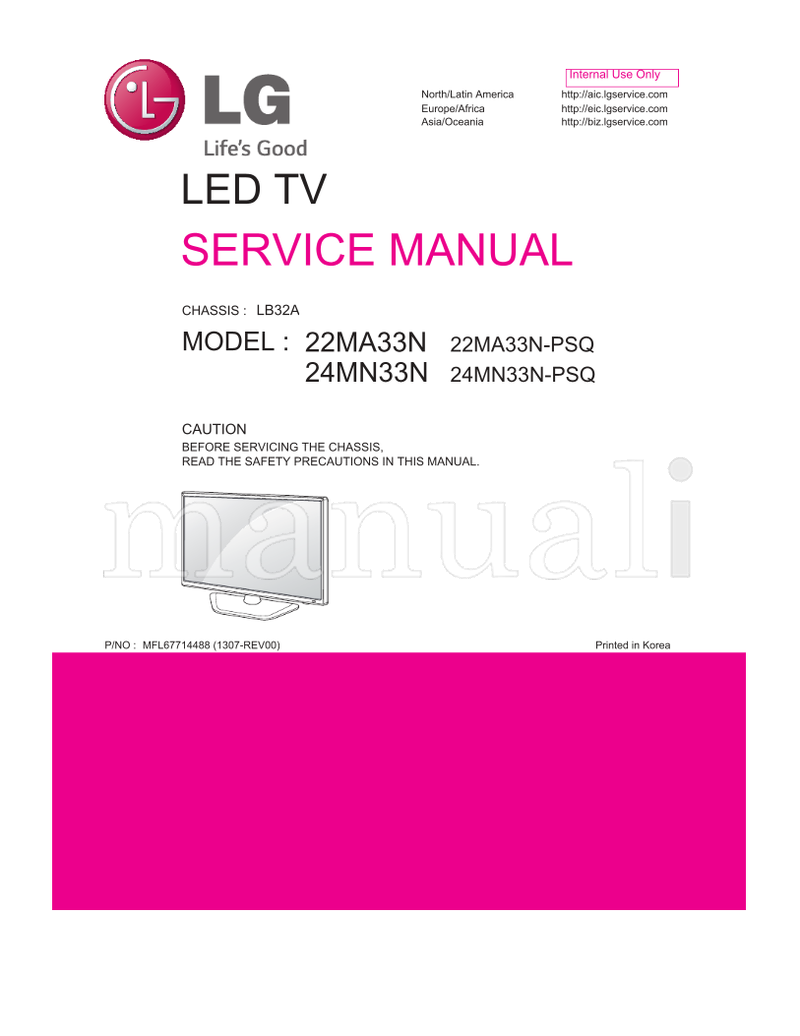 LG MFL67714488 LB32A 22MA33N 24MN33N 22MA33N-PSQ 24MN33N-PSQ (33 pages) TV Service Manual