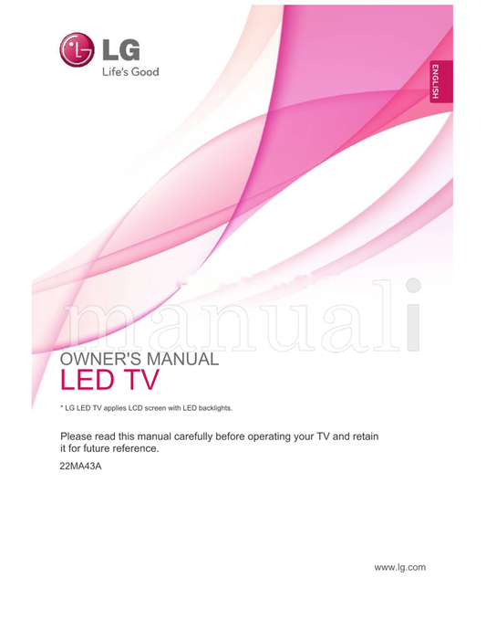 LG 22MA43A (44 pages) TV Operating Manual
