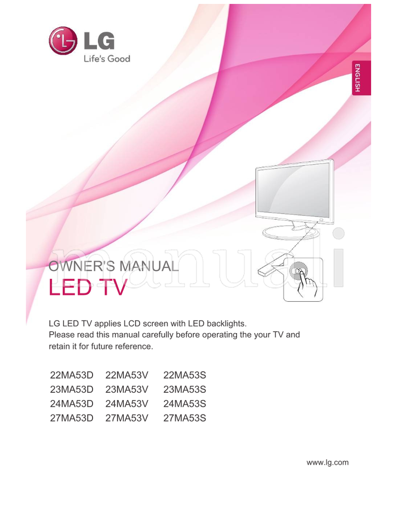 LG 22MA53D 22MA53V 23MA53D 23MA53V 24MA53D 24MA53V 27MA53D (49 pages) TV Operating Manual