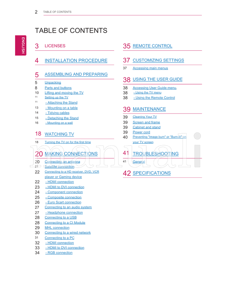 LG 22MA53D 22MA53V 23MA53D 23MA53V 24MA53D 24MA53V 27MA53D (49 pages) TV Operating Manual
