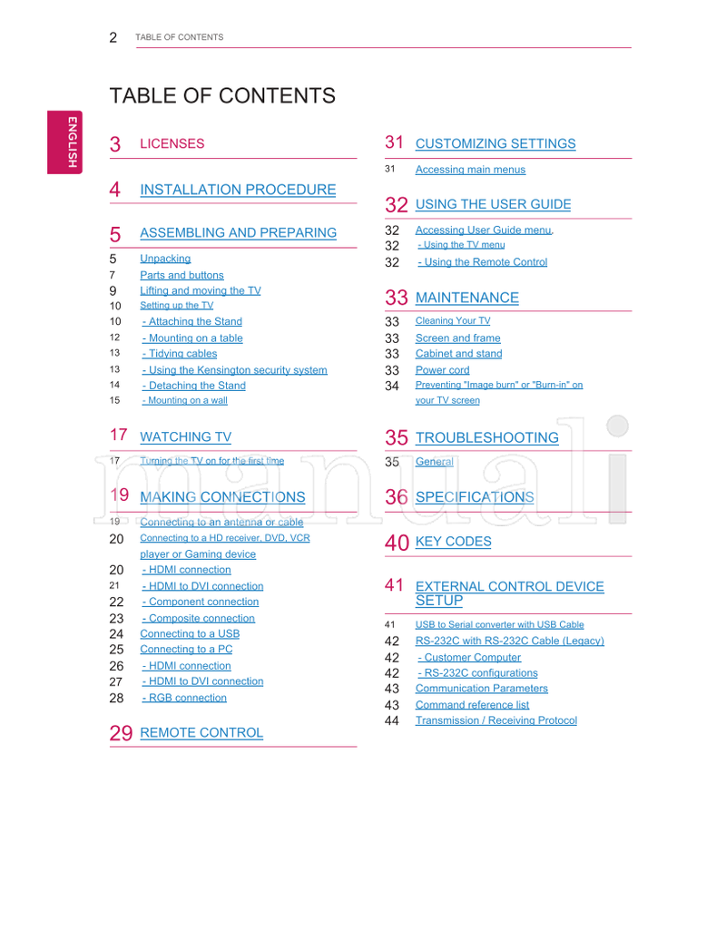 LG 22MN43D 24MN43D (52 pages) TV Operating Manual
