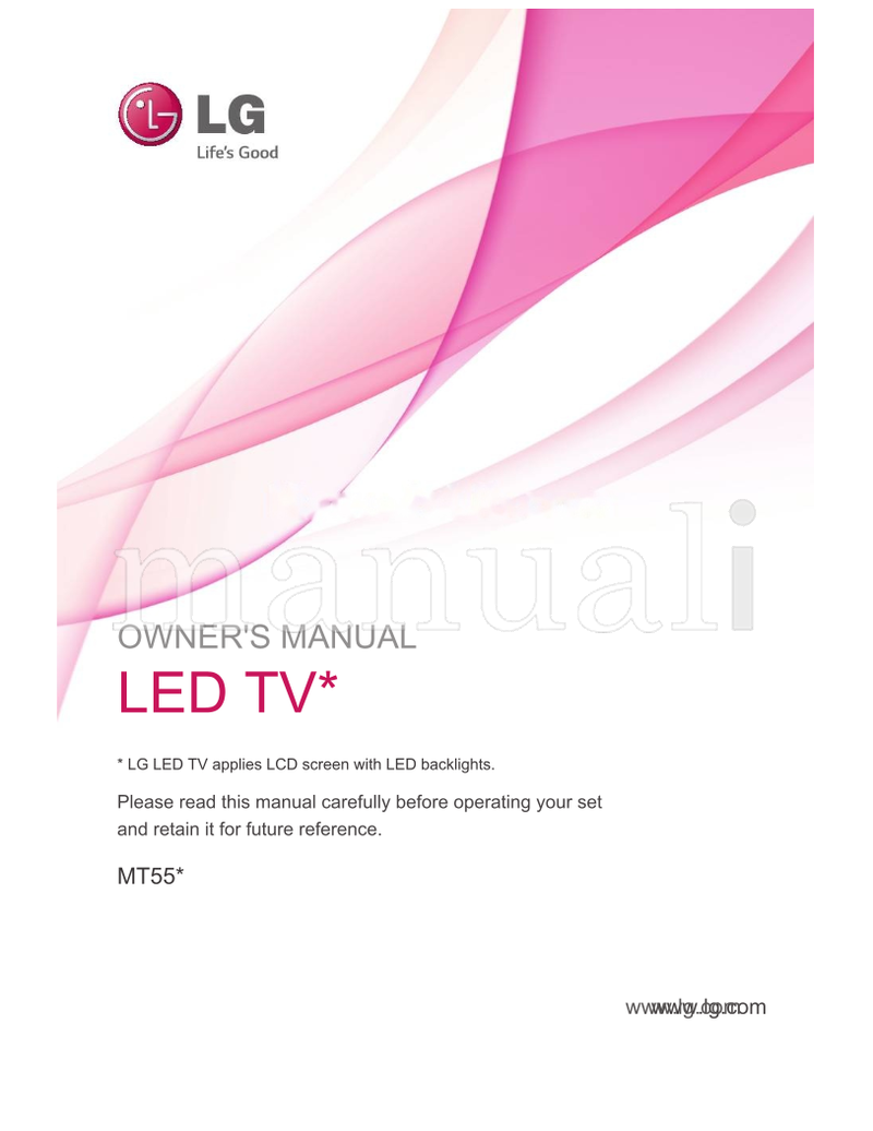 LG MT55* (28 pages) TV Operating Manual