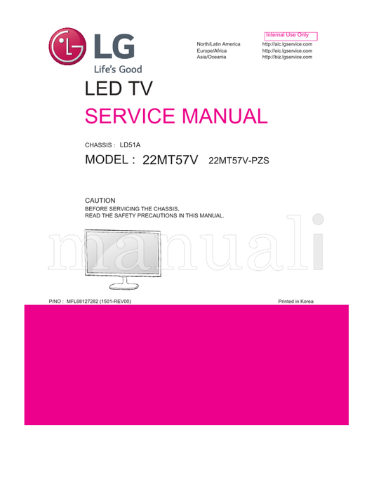 LG MFL68127282 LD51A 22MT57V 22MT57V-PZS (34 pages) TV Service Manual