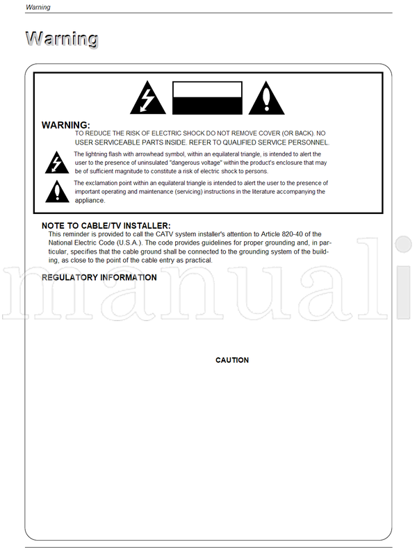 LG 23LC1R 38289U0024C (36 pages) TV Operating Manual