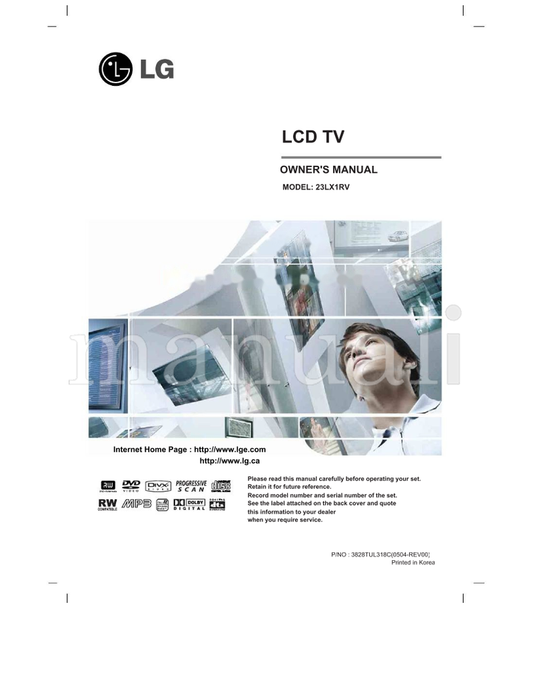 LG 23LX1RV (68 pages) TV Operating Manual