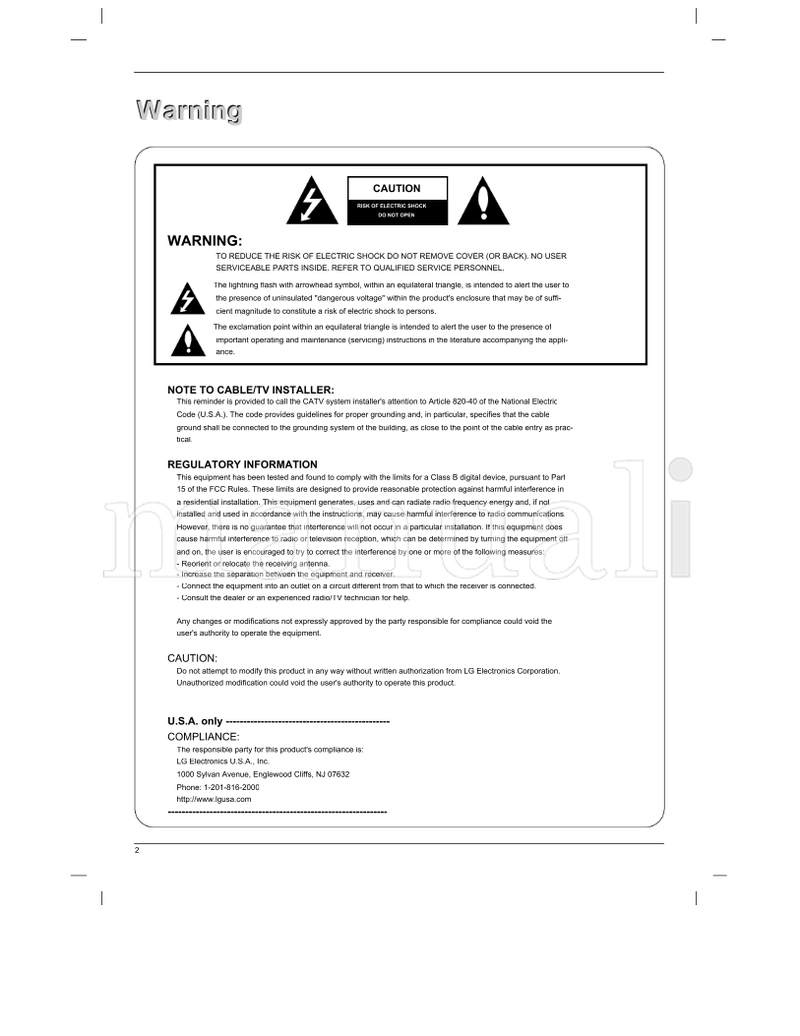 LG 23LX1RV (68 pages) TV Operating Manual
