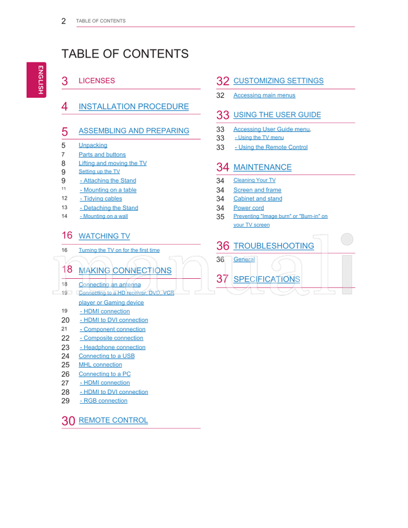 LG 22MA53D 23MA53D 24MA53D 27MA53D (44 pages) TV Operating Manual