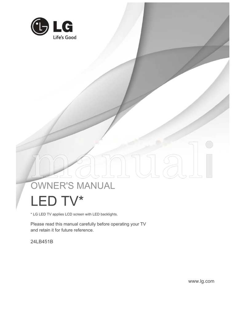 LG 24LB451B (29 pages) TV Operating Manual