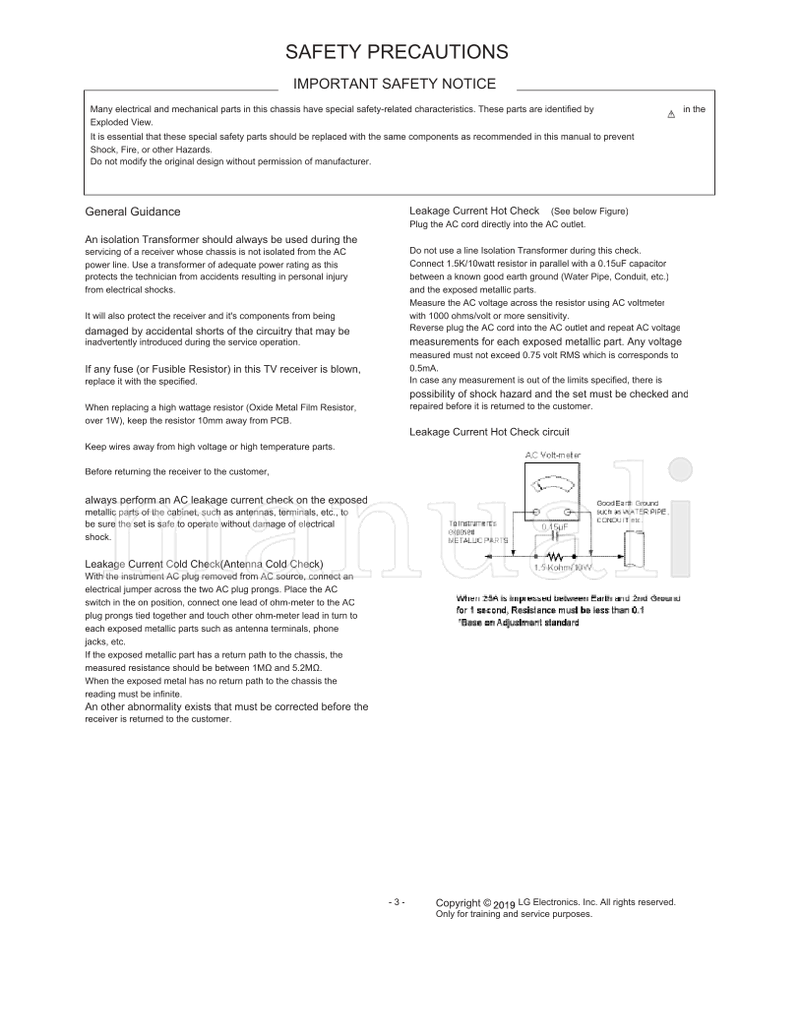 LG 24LM520SWU (47 pages) TV Service Manual