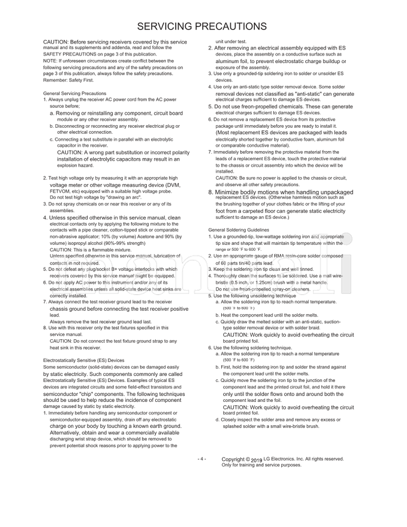 LG 24LM520SWU (47 pages) TV Service Manual