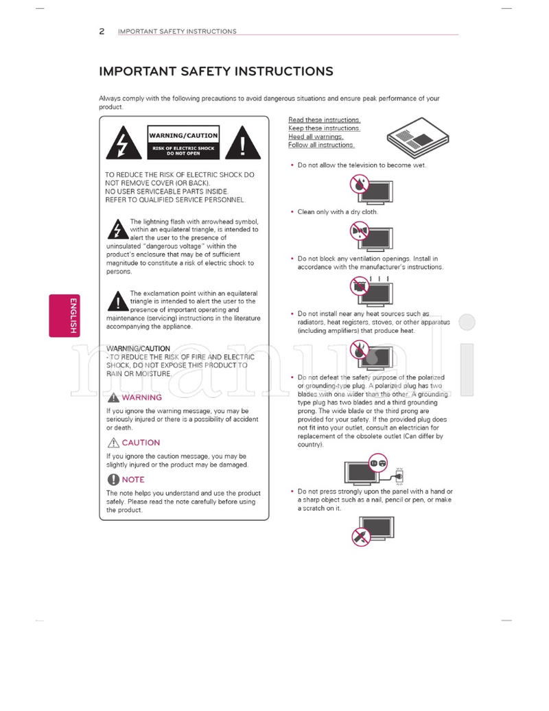 LG 24LN4100 28LN4100 29LN4100 MFL67707882 (52 pages) TV Operating Manual