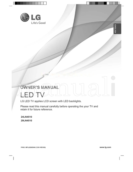 LG 24LN4510 29LN4510 MFL62865040 (64 pages) TV Operating Manual