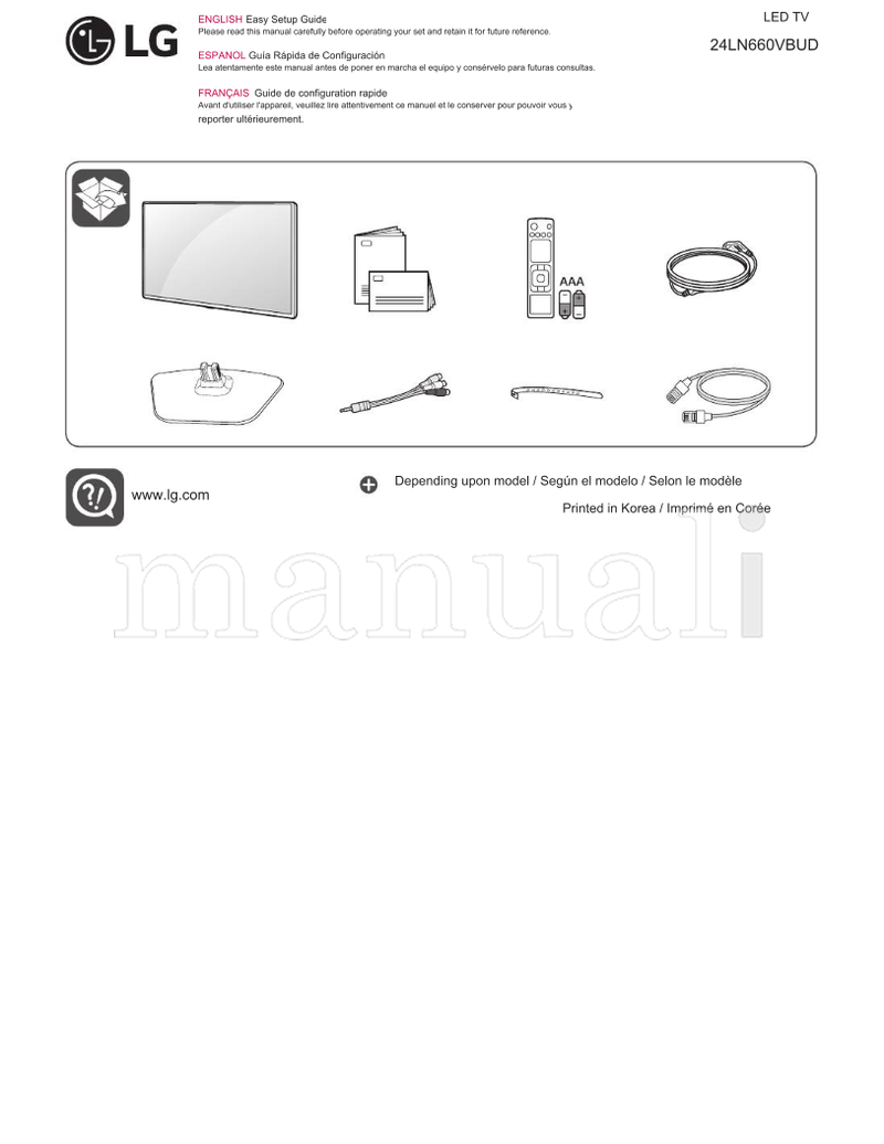 LG 24LN660VBUD (56 pages) TV Operating Manual