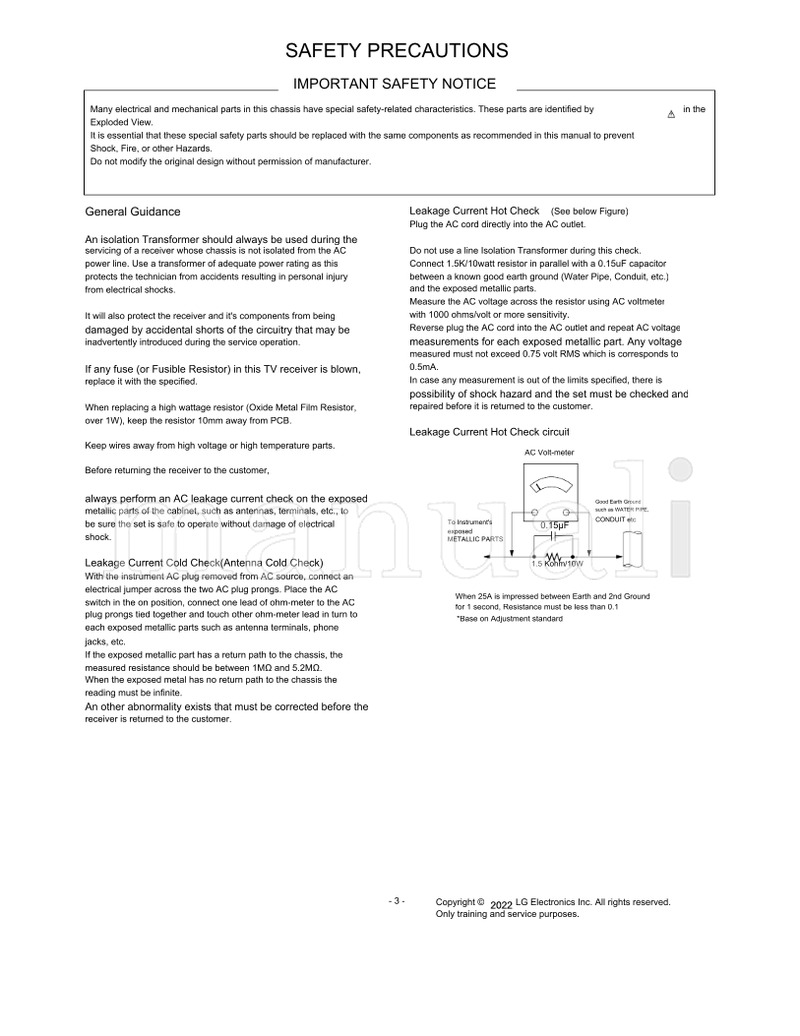 LG 24LQ520S (62 pages) TV Service Manual